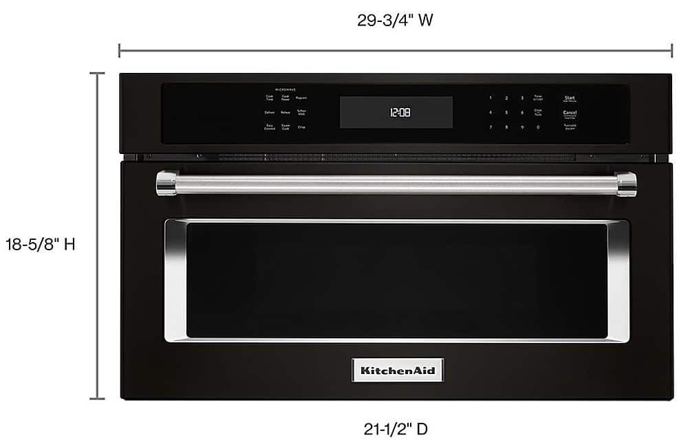 KitchenAid - 1.4 Cu. Ft. Built-In Microwave - Black Stainless Steel