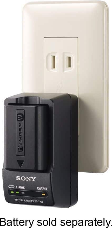 Sony - BCTRW W-Series Battery Charger for NP-FW50 - Black