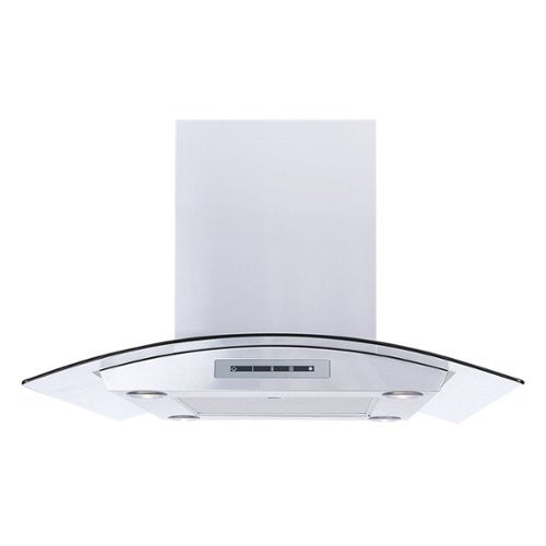 Windster Hoods - 30 inches - Convertible - Island Range Hood - Stainless Steel/Glass