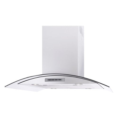 Windster Hoods - 36 inches - Convertible - Island Range Hood - Stainless Steel/Glass