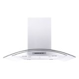Windster Hoods - 36 inches - Convertible - Island Range Hood - Stainless Steel/Glass
