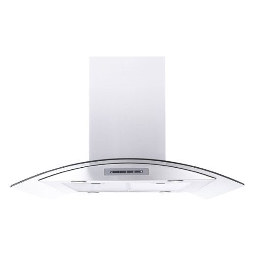 Windster Hoods - 36 inches - Convertible - Island Range Hood - Stainless Steel/Glass