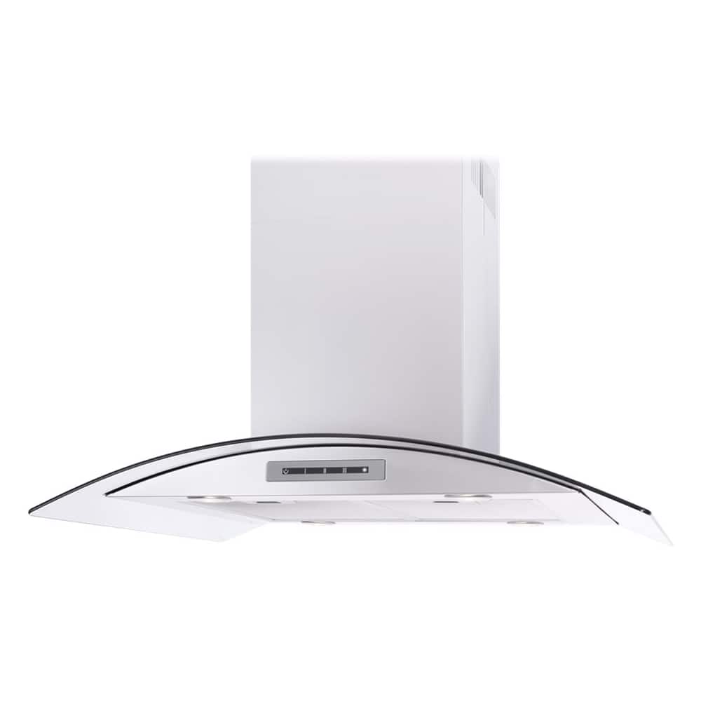 Windster Hoods - 41 inches - Convertible - Island Range Hood - Stainless Steel/Glass