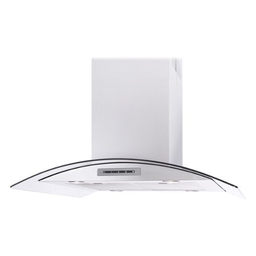 Windster Hoods - 41 inches - Convertible - Island Range Hood - Stainless Steel/Glass