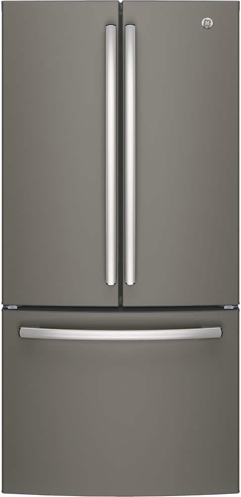 GE - 33 in. Wide 24.7 Cu. Ft. French Door Refrigerator with Internal Water Dispenser - Slate