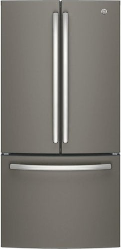 GE - 33 in. Wide 24.7 Cu. Ft. French Door Refrigerator with Internal Water Dispenser - Slate