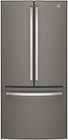 GE - 33 in. Wide 24.7 Cu. Ft. French Door Refrigerator with Internal Water Dispenser - Slate