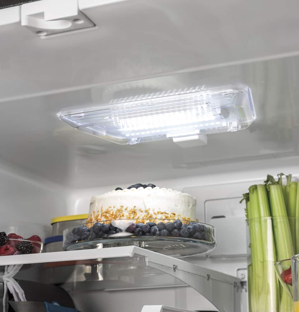 GE - 33 in. Wide 24.7 Cu. Ft. French Door Refrigerator with Internal Water Dispenser - Slate