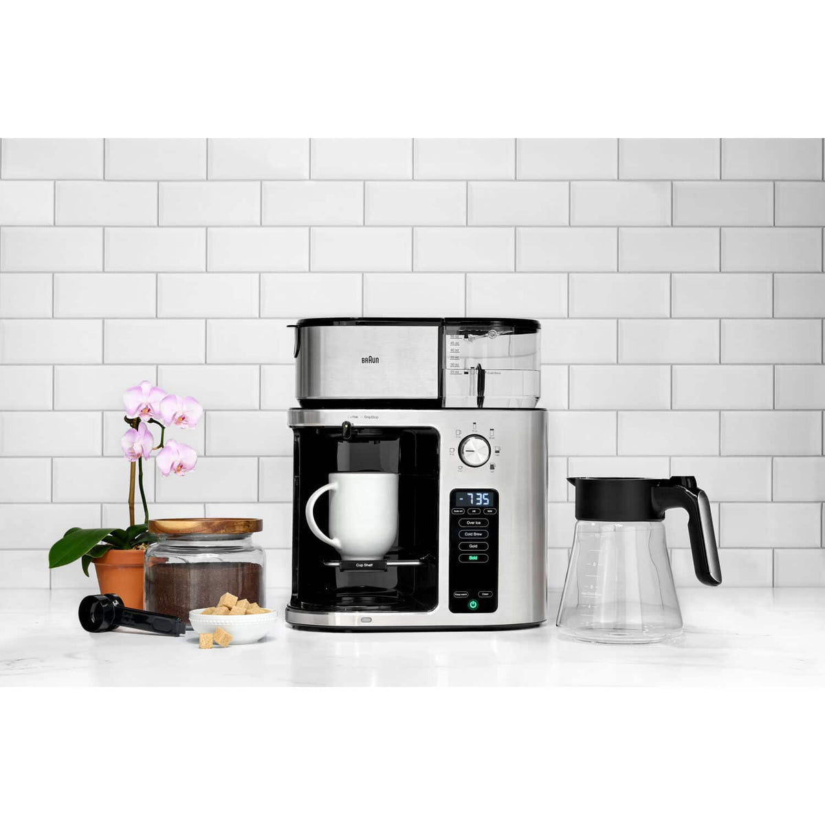 Nespresso - MultiServe KF9270 Drip Coffee Maker - Stainless Steel