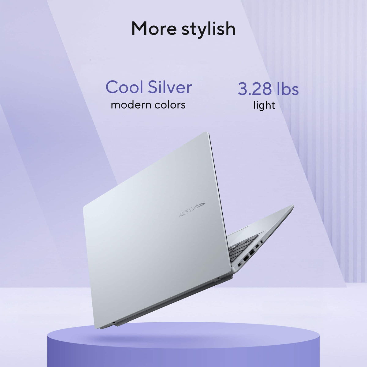 ASUS - Vivobook 14 14" 2K Laptop - Snapdragon X (2026) - 8GB Memory - 256GB Storage - Copilot+ PC - Cool Silver