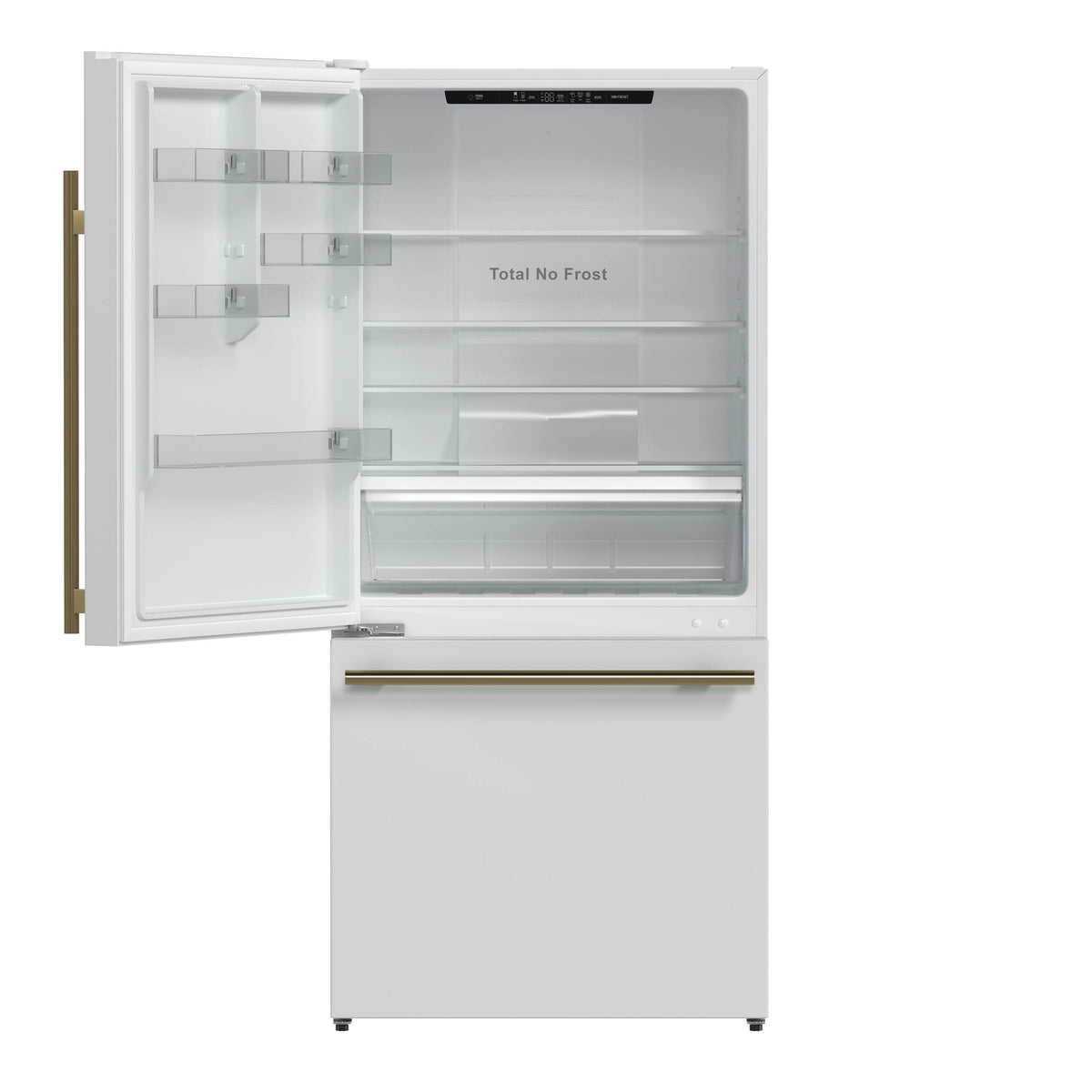Forno Appliances - Milano Espresso 17.2 Cu. Ft. Bottom Freezer Refrigerator with Built-In Ice Maker - White