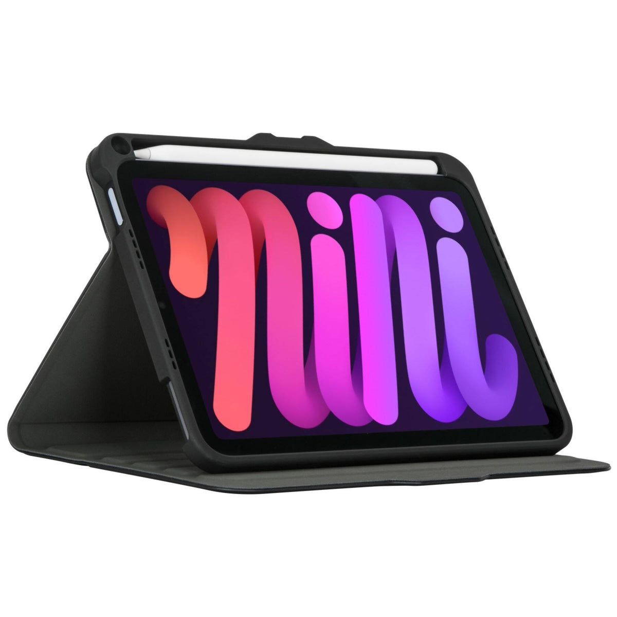 Targus - VersaVu Slim Antimicrobial Case for Apple iPad mini (A17 Pro) and iPad mini (6th generation 2021) - Black