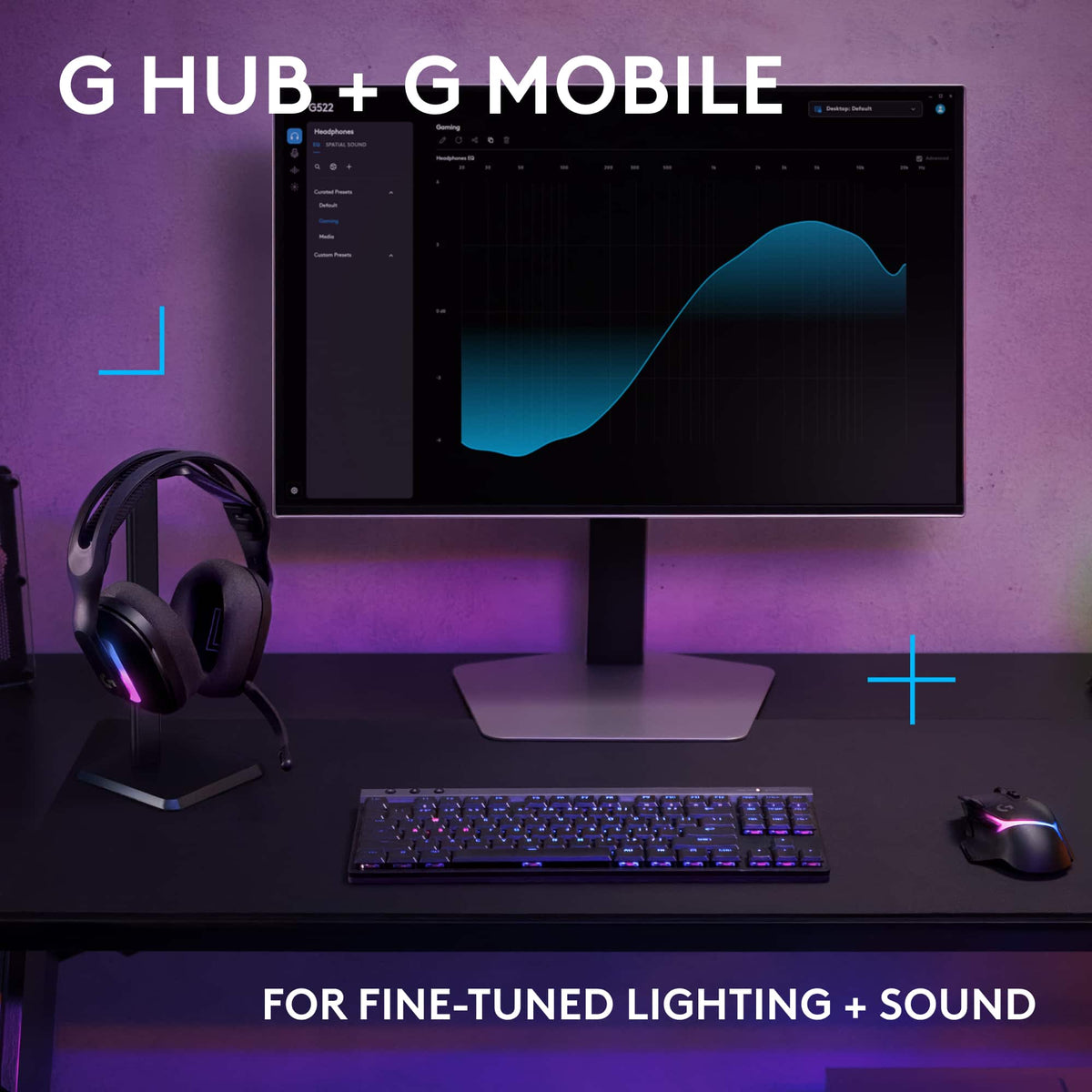 Logitech - G522 LIGHTSPEED Wireless Bluetooth Over-the-Ear Gaming Headset for Windows - Black