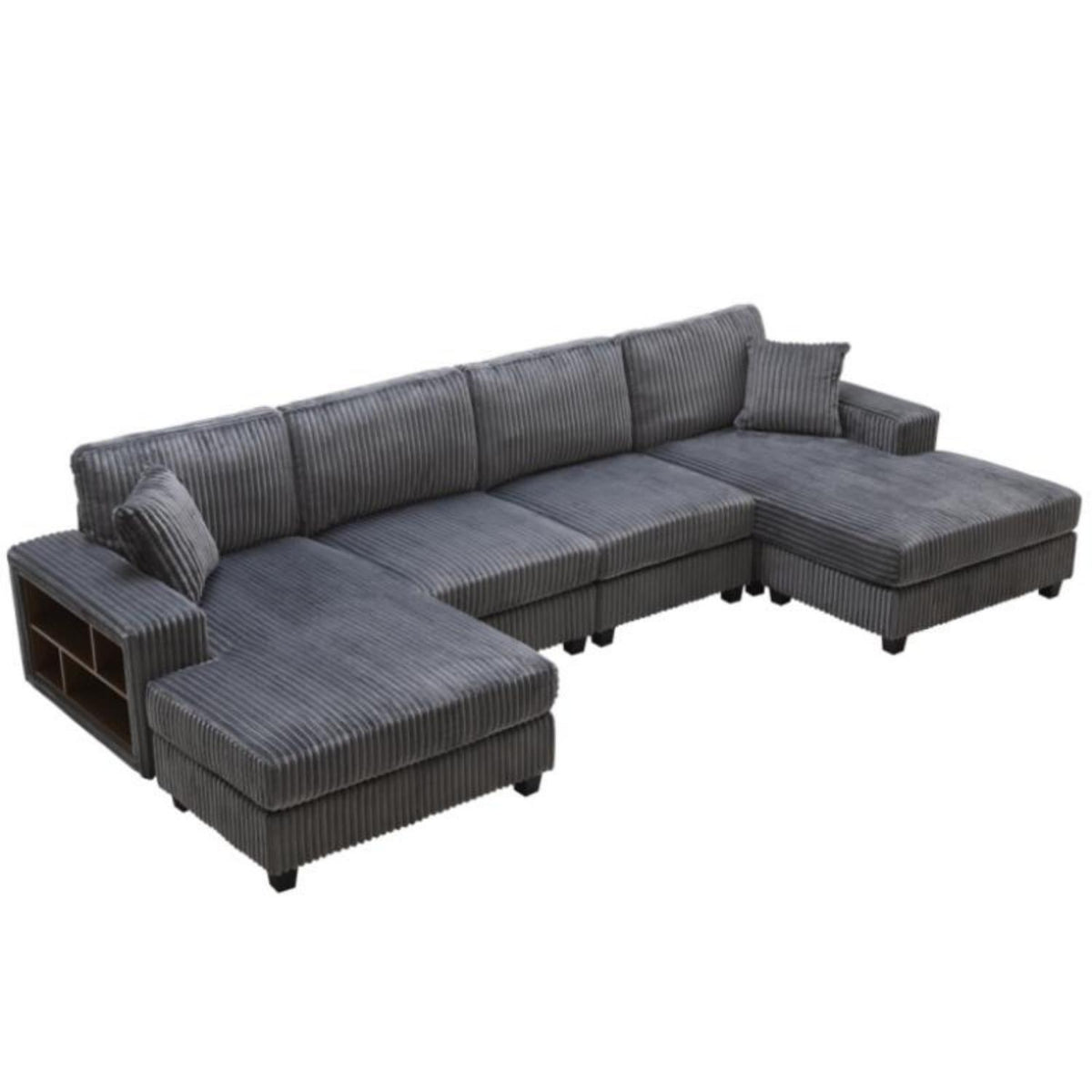 Sofá convertible en forma de U, chaise longue grande de 4 plazas para salón