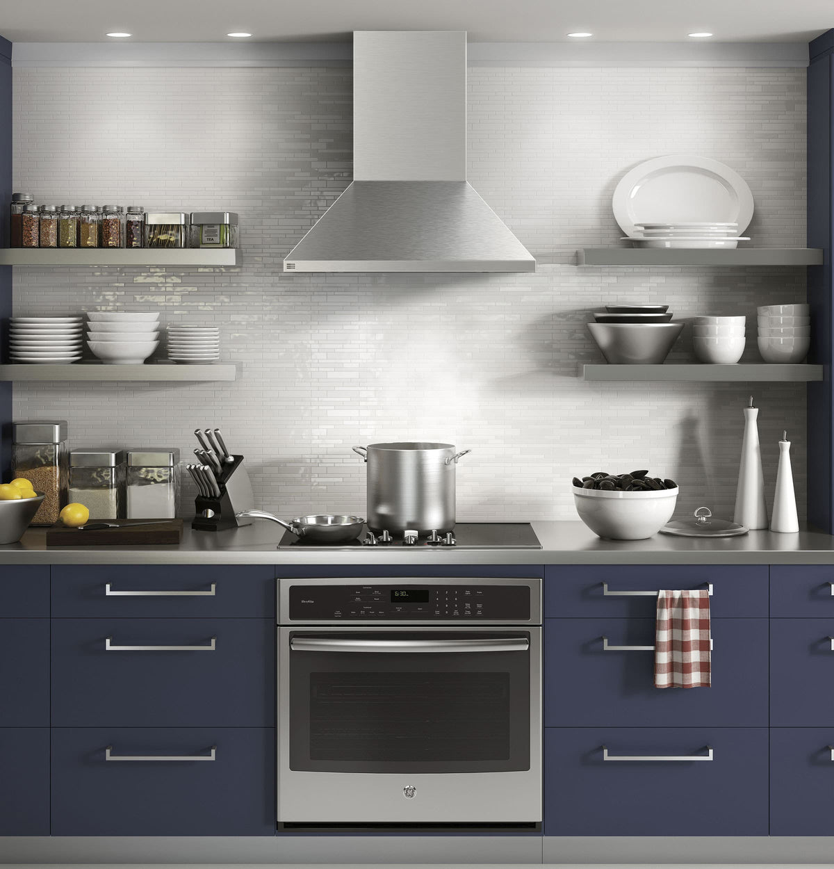 GE Profile - 30 inches - Convertible - Wall Range Hood - Stainless Steel