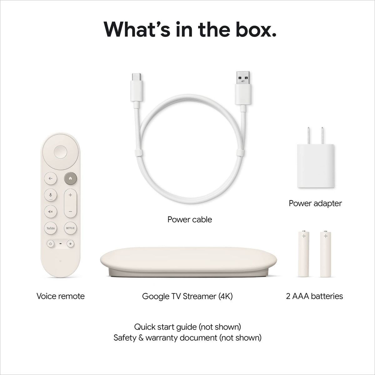 Google - TV Streamer 4K - Fast Streaming Device in 4K HDR - 32 GB of Storage - Porcelain