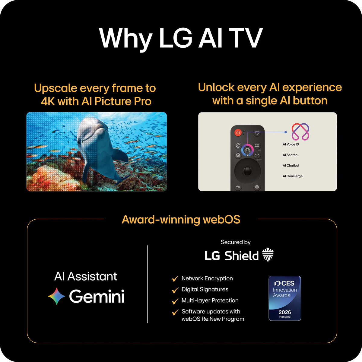 LG - 65" Class B6E OLED AI 4K Smart webOS TV with Perfect Black and Vivid Color  (2026)