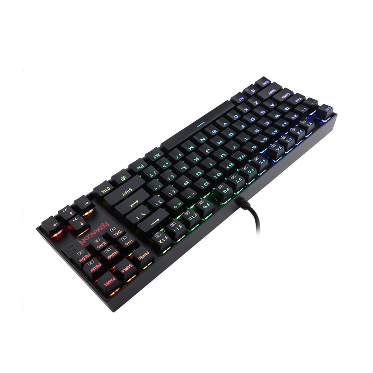 REDRAGON - Kumara K552 RGB Wired TKL Gaming Mechanical Blue Switch Keyboard with RGB Backlighting - Black