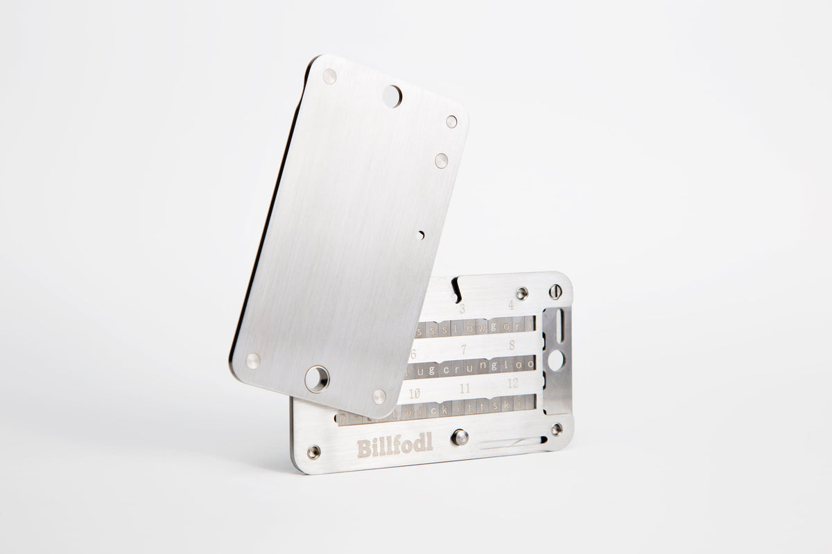 Billfodl - Crypto Seed Phrase Backup Wallet - Stainless Steel