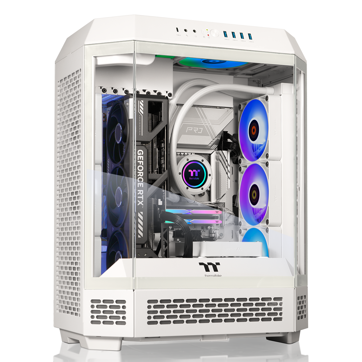 Thermaltake - Reactor u2880S Gaming Desktop Intel Core Ultra 9 285K 2025, 32GB Memory, NVIDIA GeForce RTX 5080, 2TB SSD NVMe M.2 - Snow