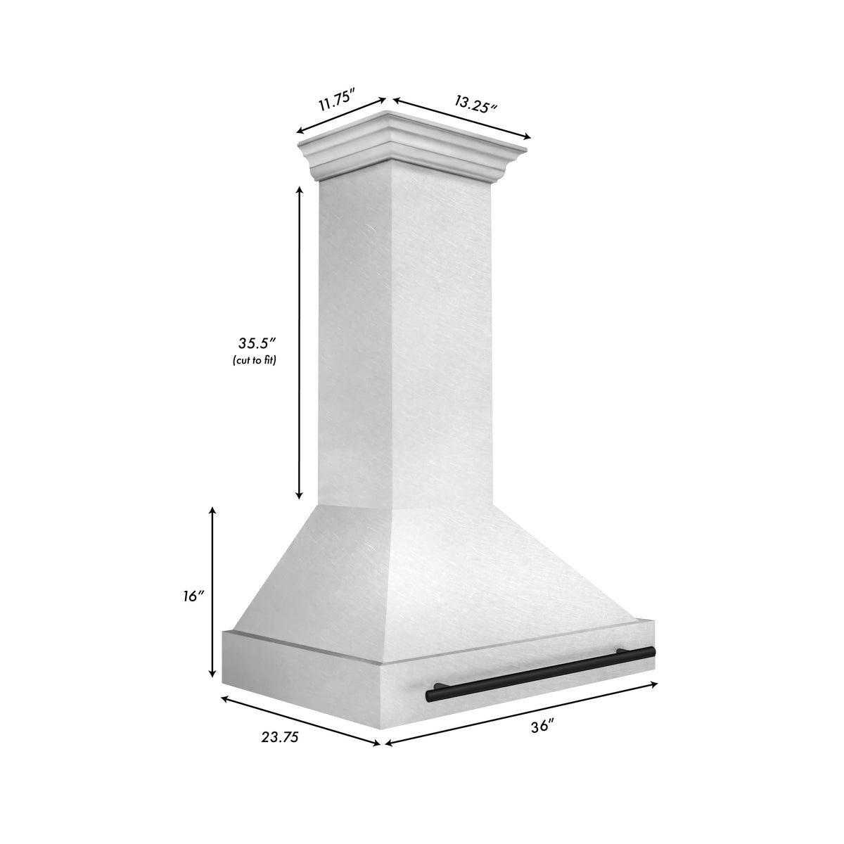 ZLINE Autograph Edition - 36 inches - Externally Vented - Wall Range Hood - Satin Stainless Steel