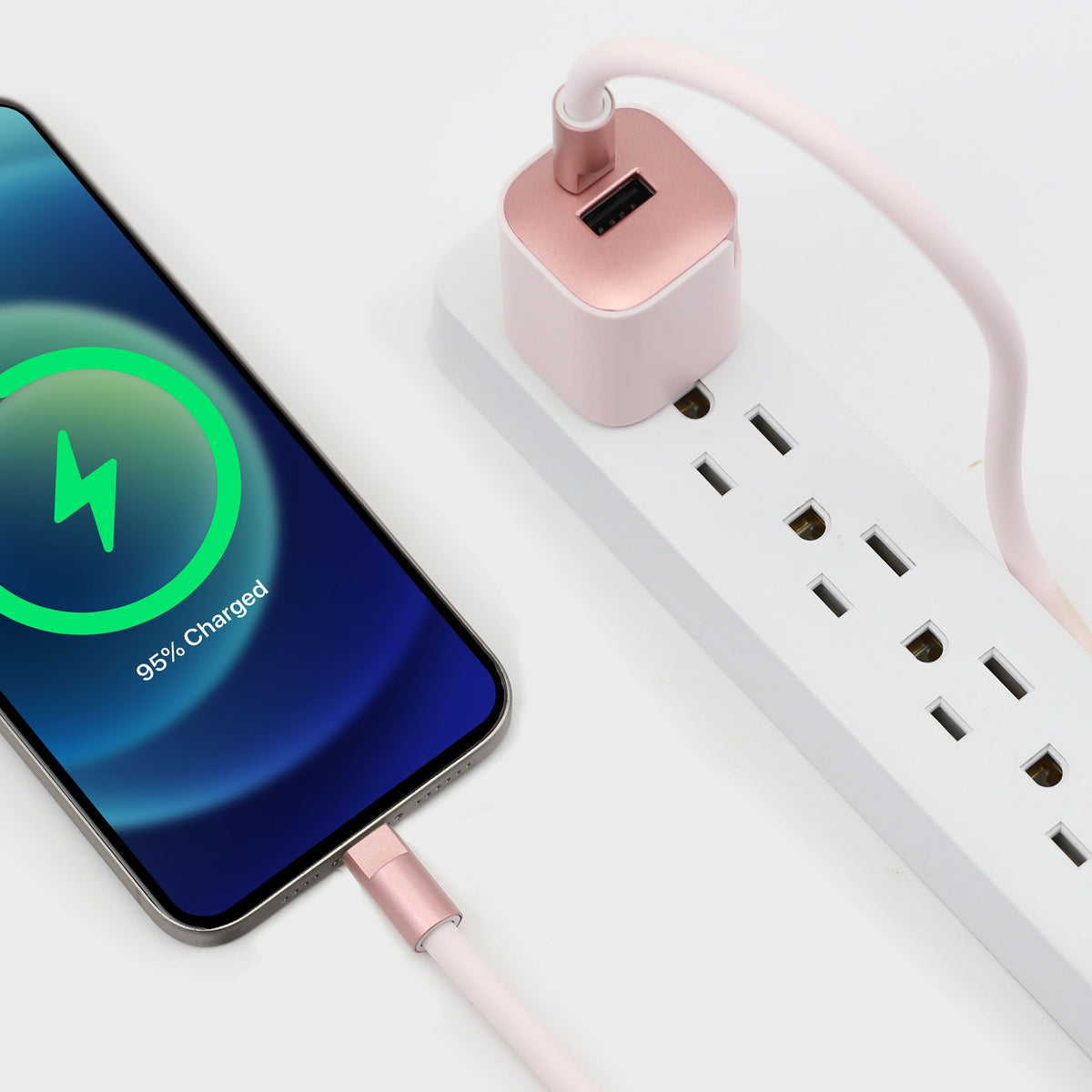 Helix - 30W USB Wall Charger with USB-C Cable - Blush
