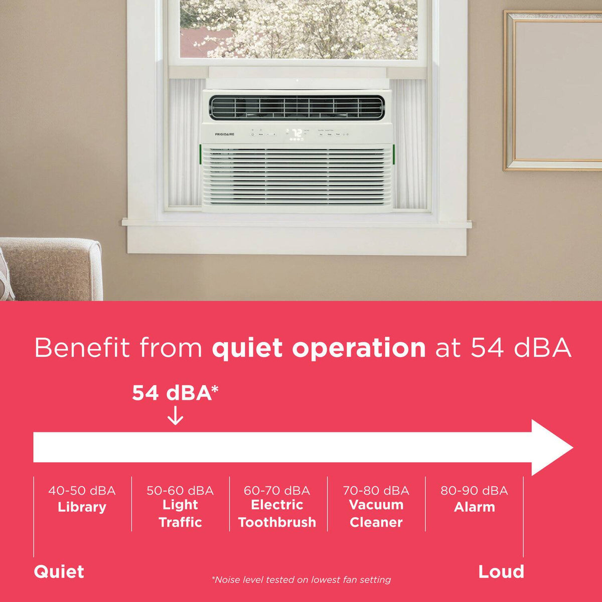 Frigidaire - 8,000 BTU 350 Sq. Ft. Smart Window Air Conditioner with Remote - White