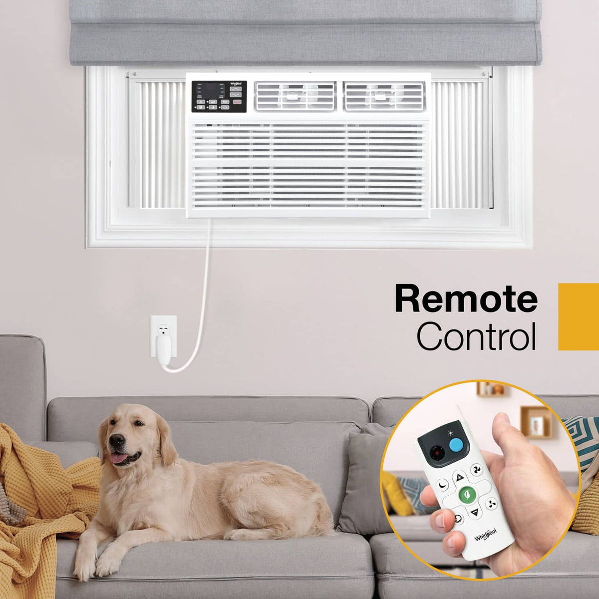 Whirlpool - 1,000 Sq. Ft. 18,000 BTU 230V Window Air Conditioner - White