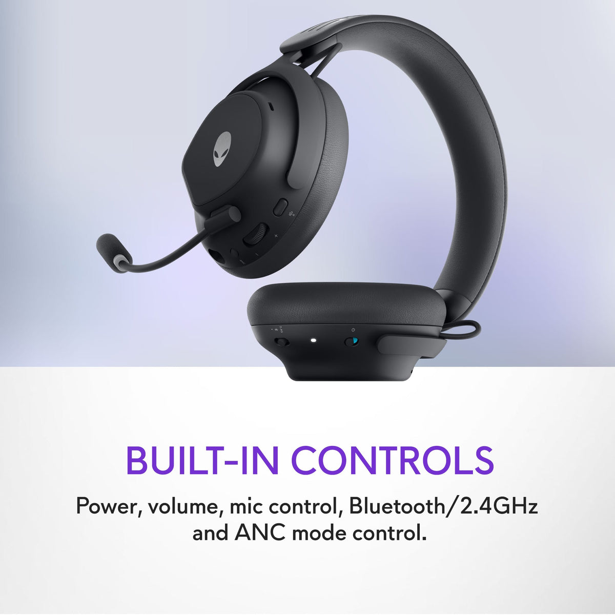 Alienware - Pro Wireless Over-the-Ear Gaming Headset for Windows, PS5, PS4, Switch and Mobile - Dark Side of the Moon