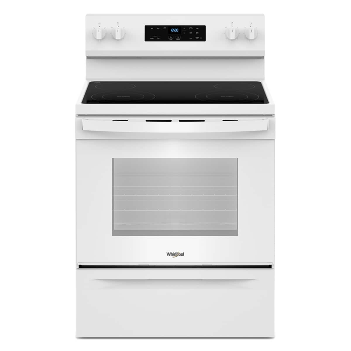Whirlpool - 30 in. Wide 4 element 5.3 cu. ft. Freestanding Electric Range with No Preheat Mode - White