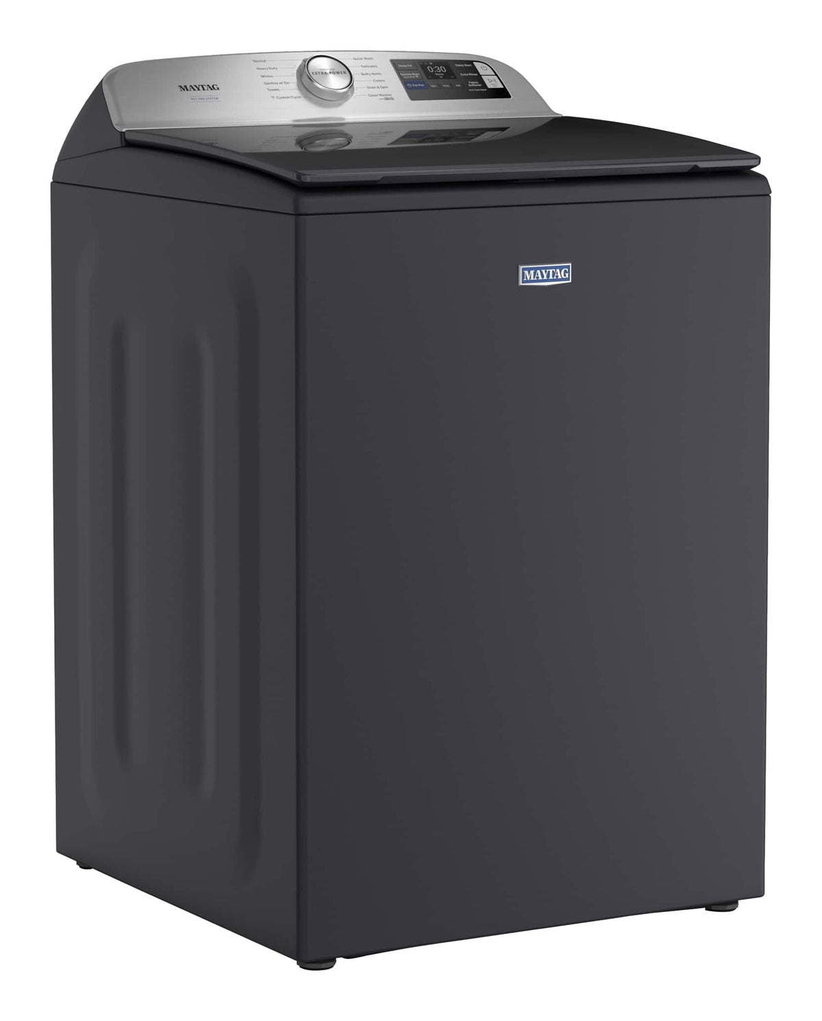 Maytag - 5.2 Cu. Ft. Smart Top Load Washer with Extra Power and Sanitize Cycle with Oxi - Midnight Steel