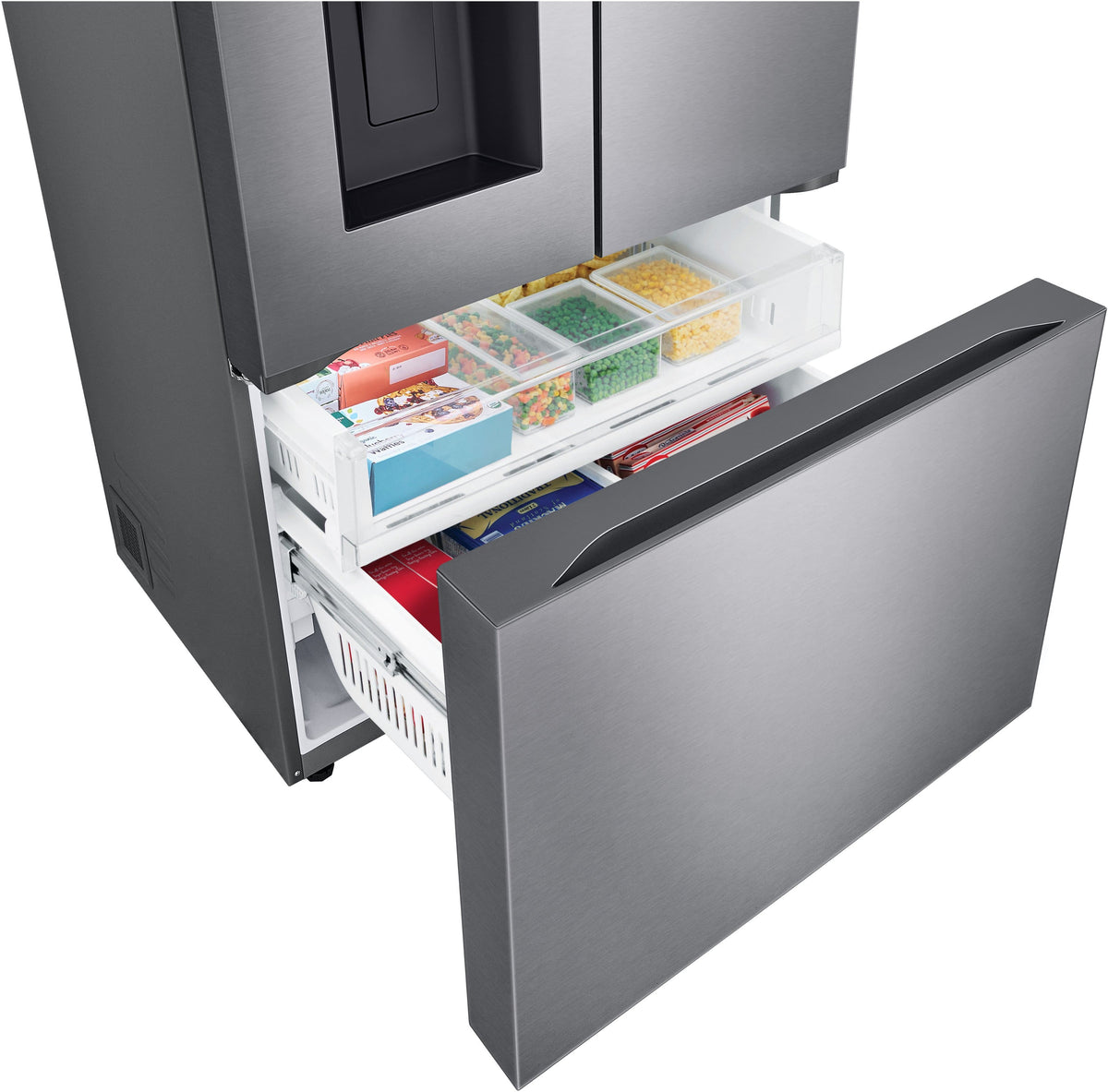LG - 36-in Counter-Depth MAX 25.5 Cu. Ft. French Door Smart Refrigerator with Ice Plus - PrintProof Stainless Steel Look