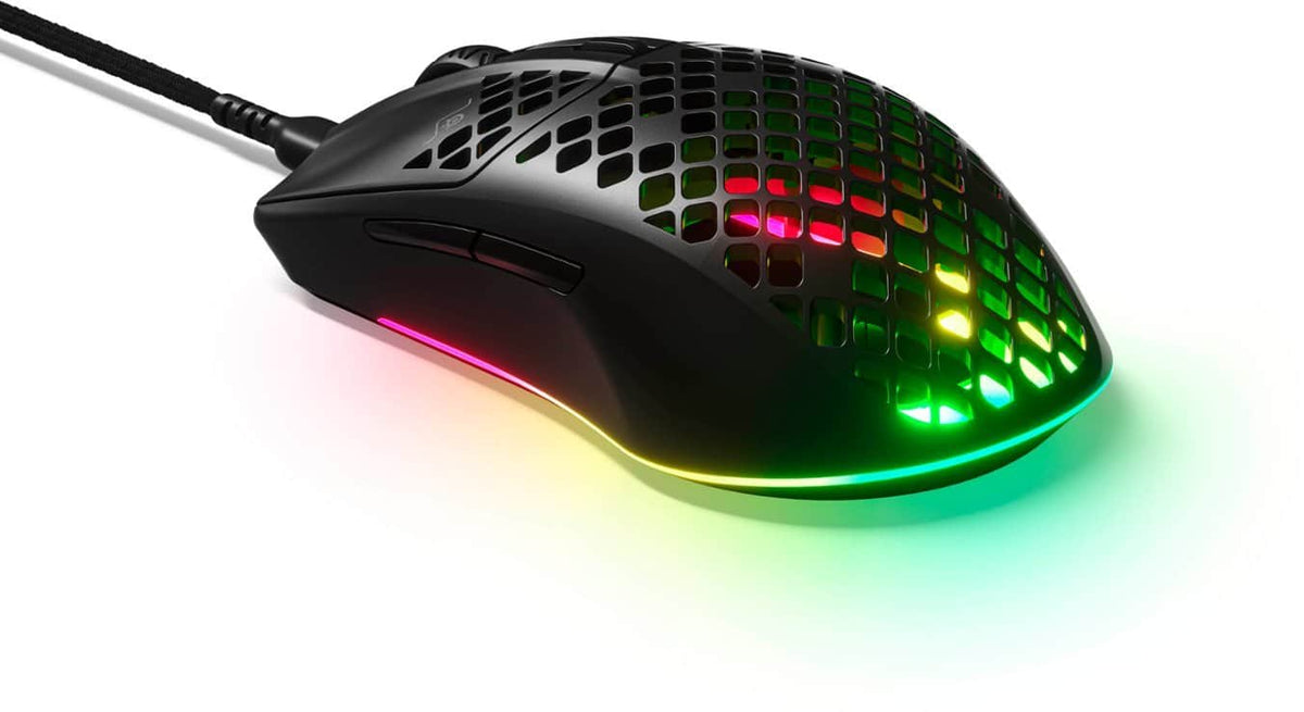 SteelSeries - Aerox 3 Super Light Honeycomb Wired RGB Optical Gaming Mouse - Wired - Onyx