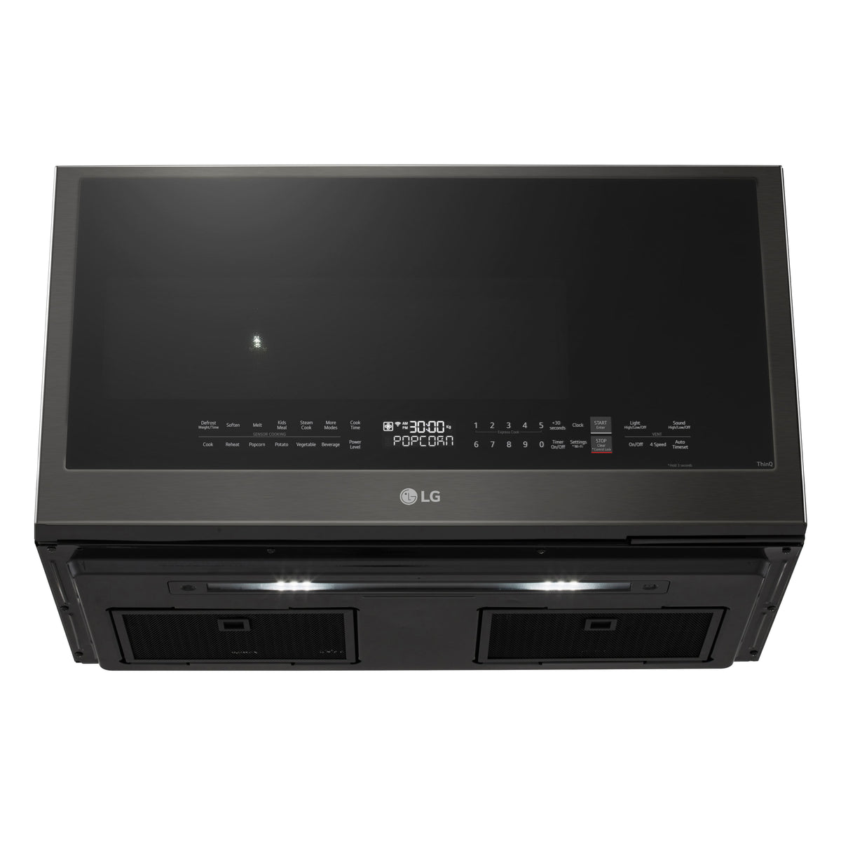 LG - 2.0 Cu. Ft. Over-the-Range Smart Microwave with Sensor Cooking and EasyClean - Black Stainless Steel