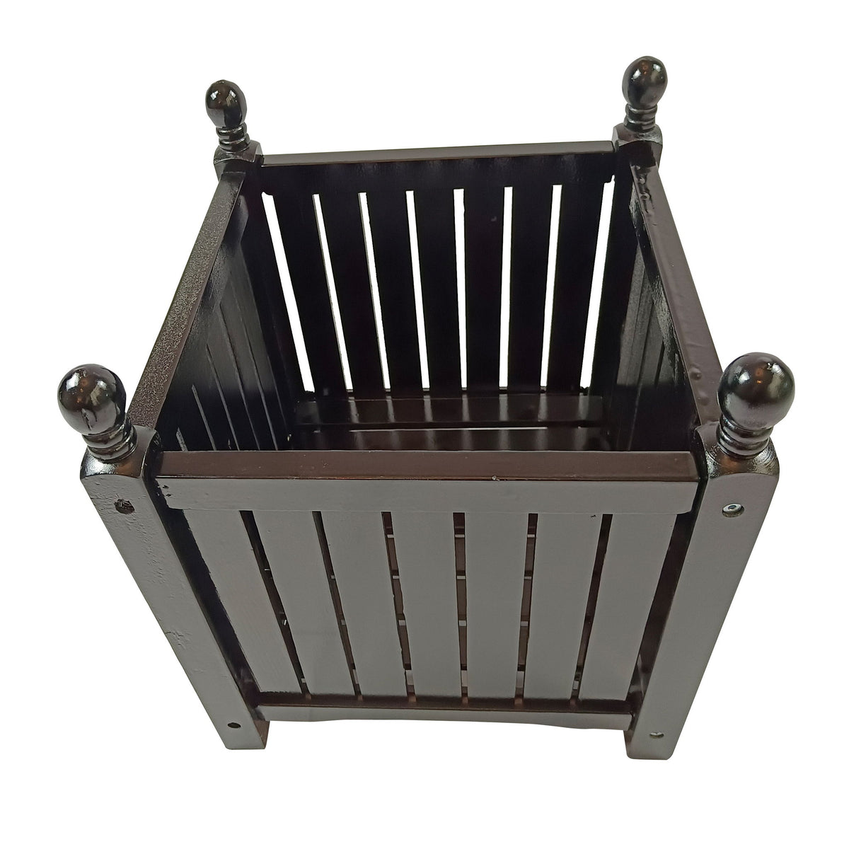 Maceta Cuadrada para Flores y Hierbas de Exterior para Jardín, Porche y Patio, Contenedor para Plantas y Vegetales, Jardinera - Negra