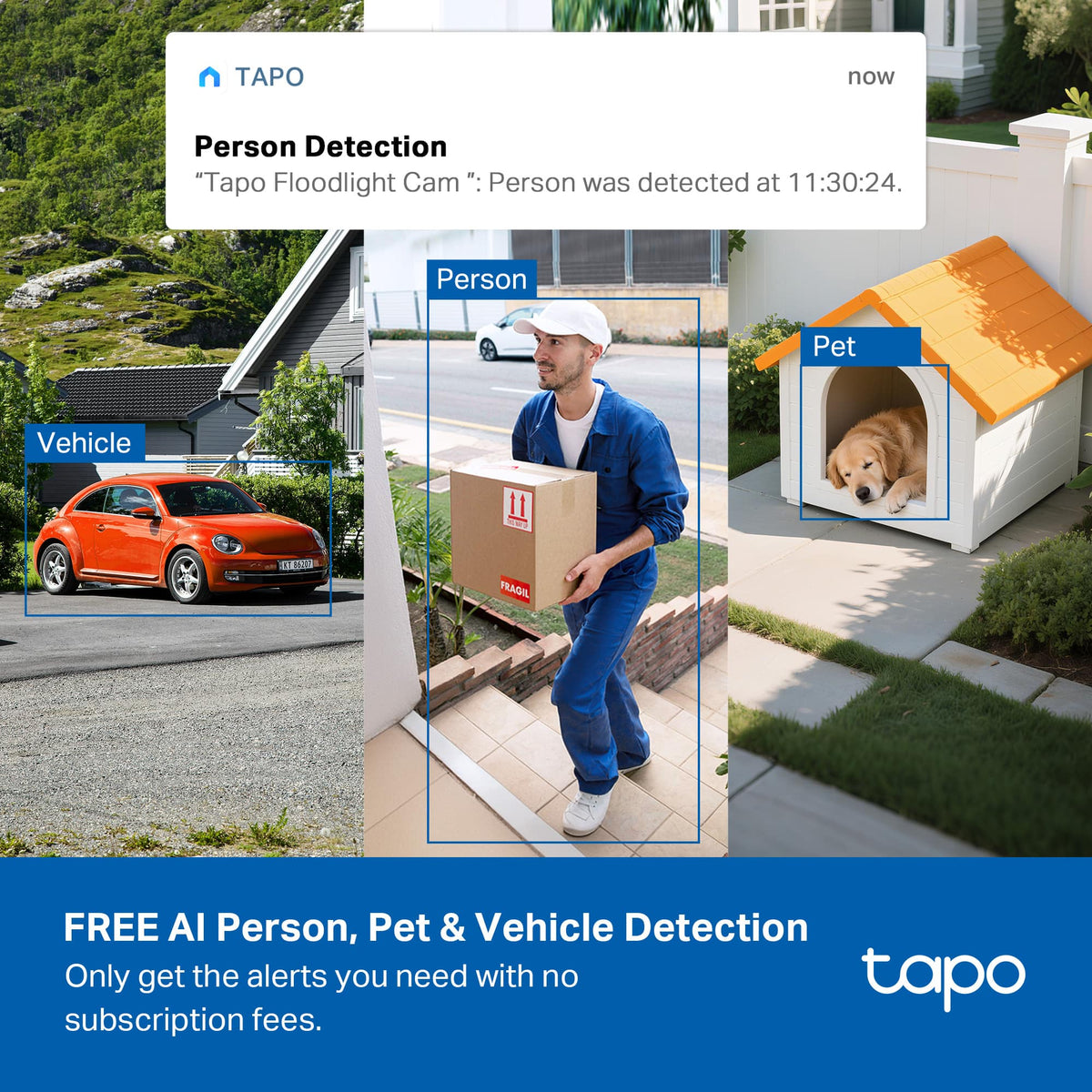 TP-Link - Tapo Wireless Floodlight Pan-Tilt Security Camera, 360° Viewing, 2K Crystal-Clear Video, Solar Charged - No Monthly Fees - White