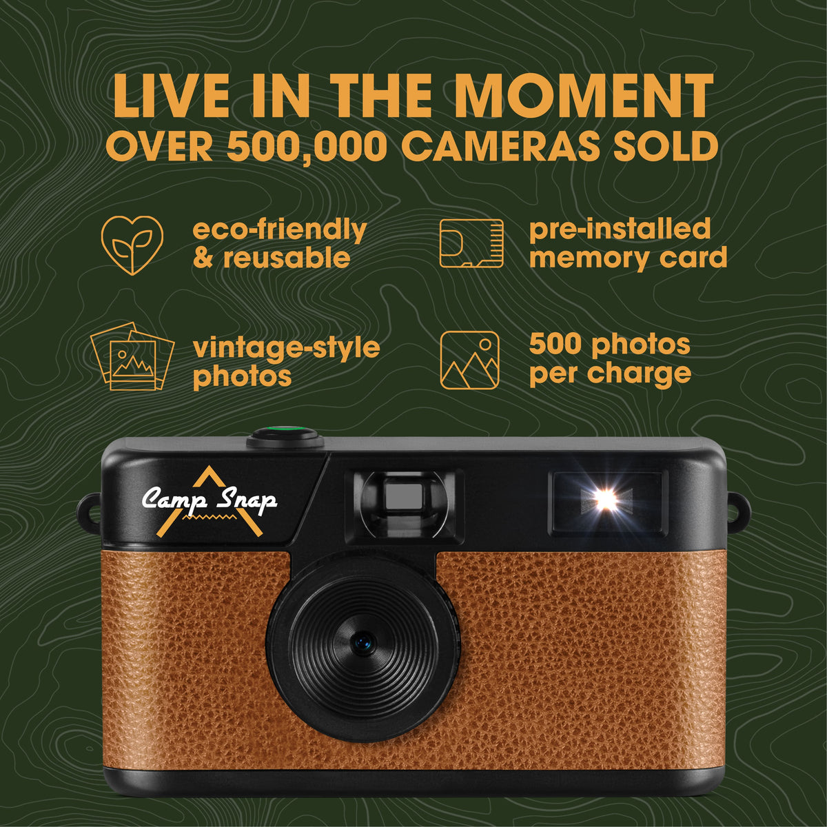 Camp Snap - Screen Free Digital Camera - Brown