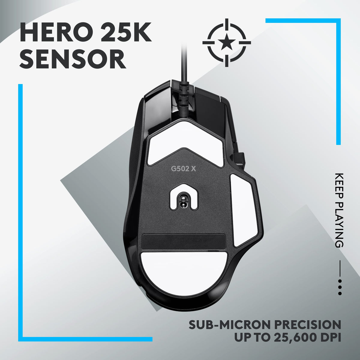 Logitech - G502 X Wired USB Optical Gaming Mouse with HERO 25K Sensor - Wired - Black