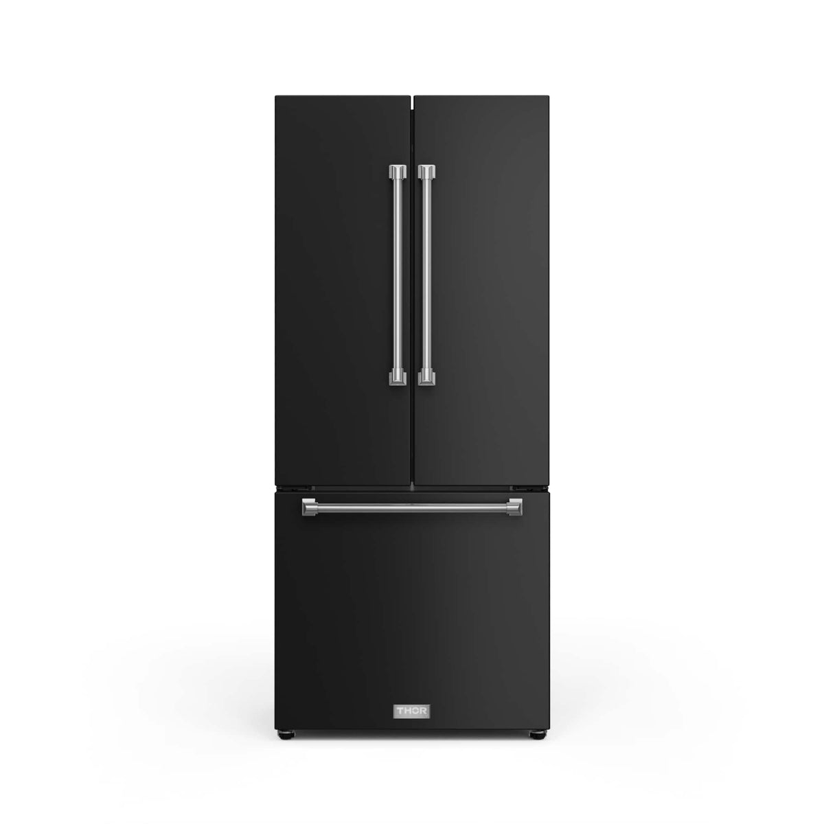 30 in. Wide Gordon Ramsay Series by Thor Kitchen 17.5 Cu. Ft. Counter Depth Refrigerator with Stainless Steel Hardware - Black