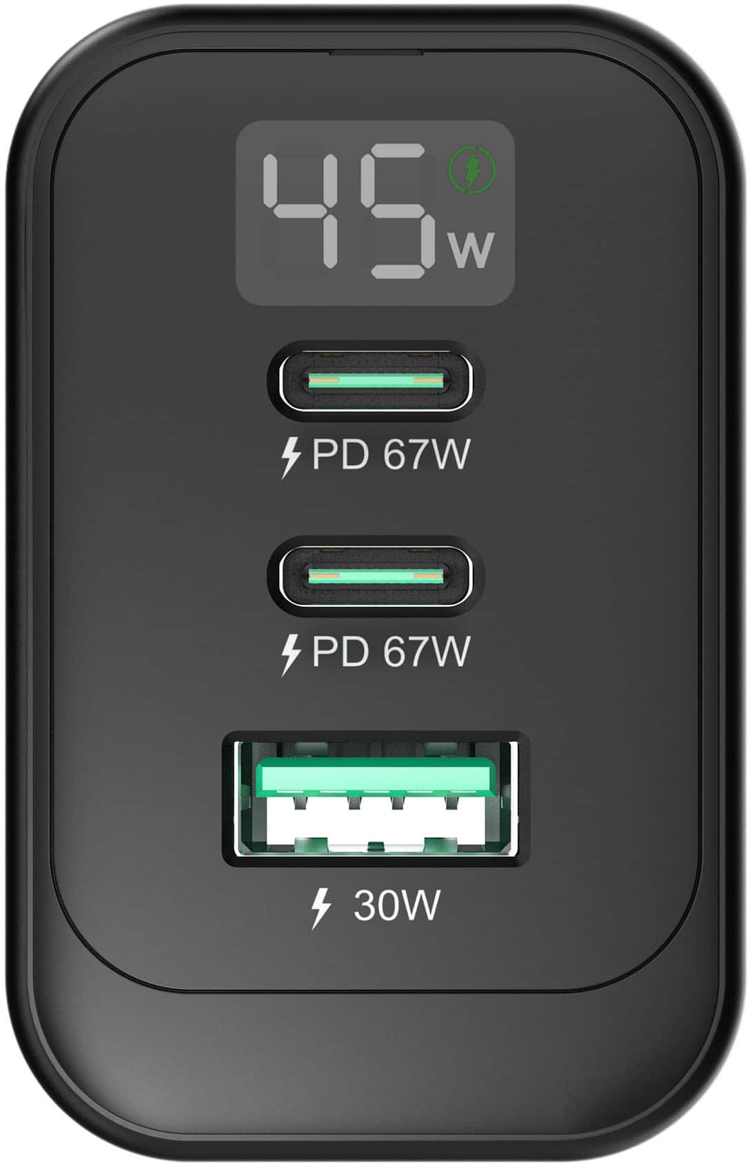 j5create - 67W 3-Port GaN Display Charger - Black