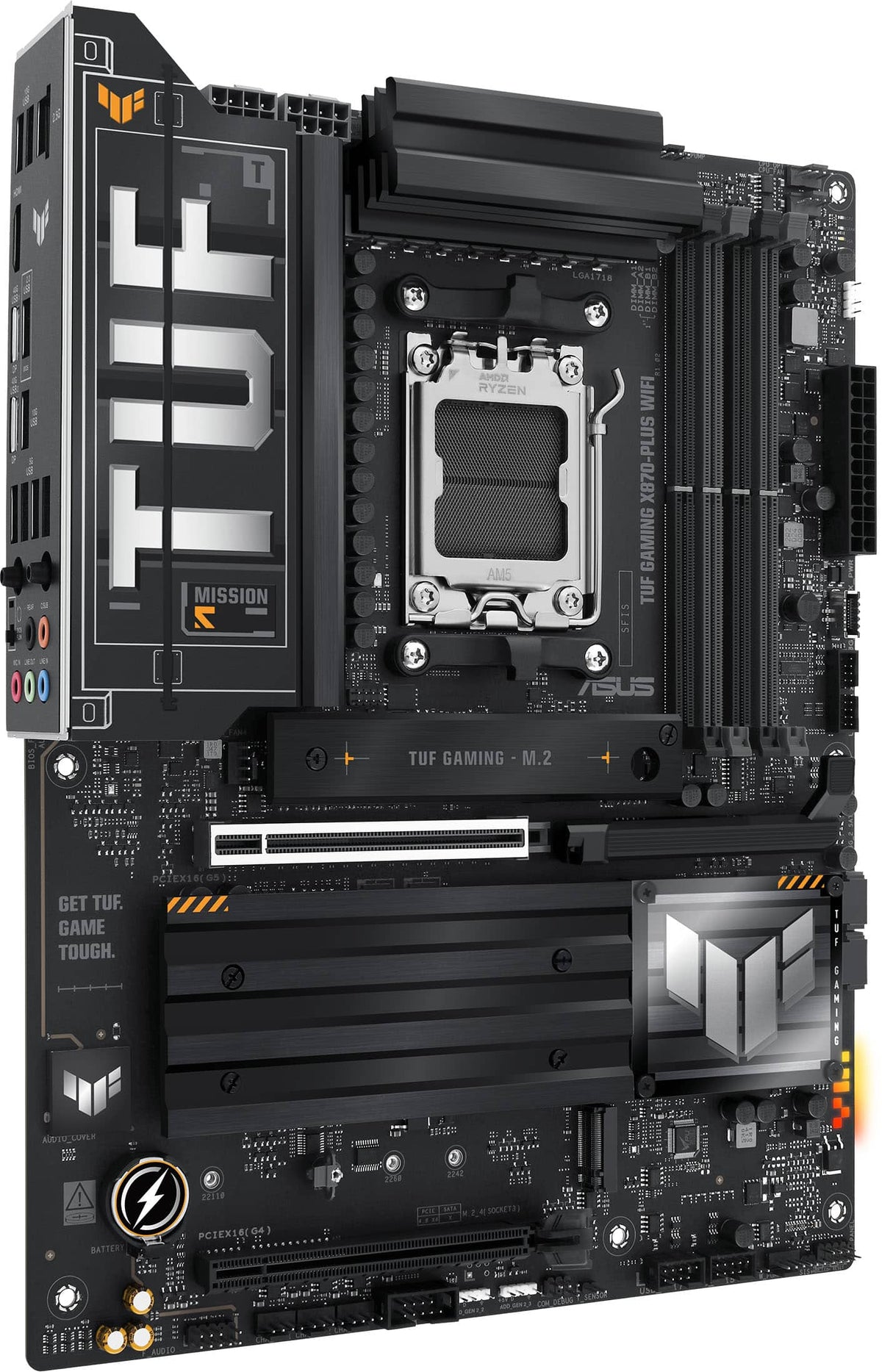 ASUS - TUF GAMING X870-PLUS WIFI (Socket AM5) AMD X870 ATX DDR5 Wi-Fi 7 Motherboard - Black
