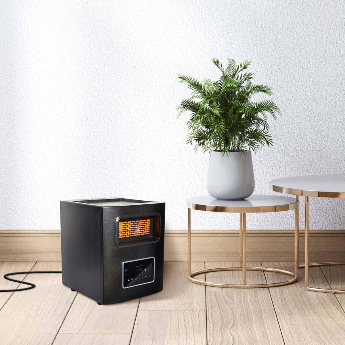 Lifesmart - 4-Wrapped Element Infrared Heater with USB Charging - Black