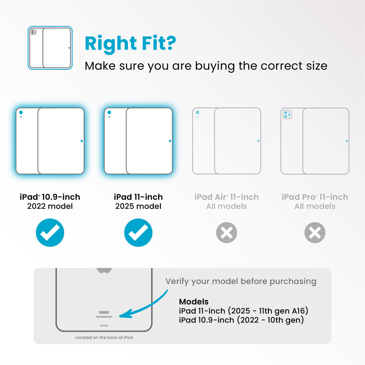 Speck - E Case for Apple iPad 11"(A16 chip 2025) and iPad 10.9" (10th Generation) - Charge Blue/Brave Blue