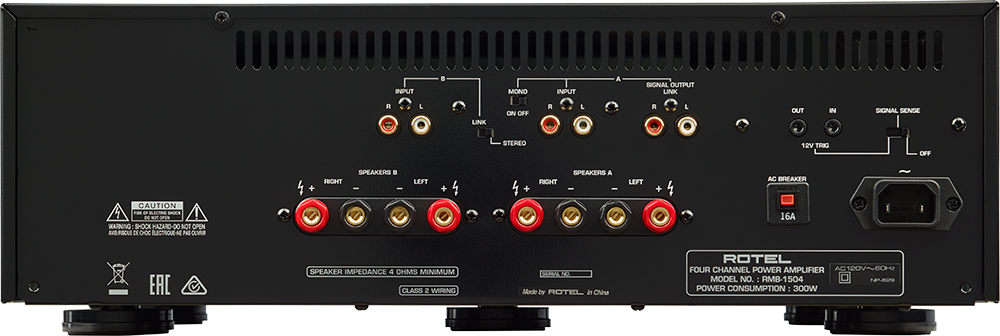 Rotel - RMB-1504 4-Ch CI Amplifier - Black
