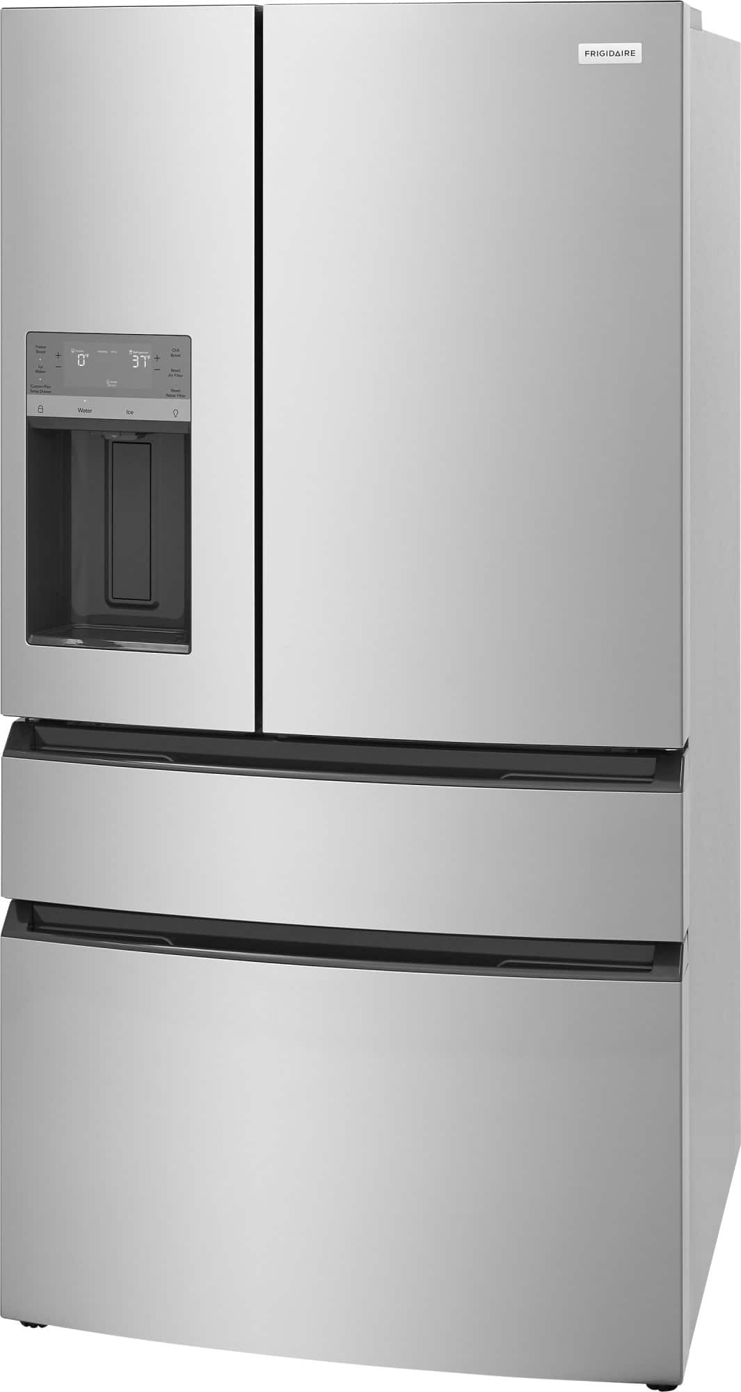 Frigidaire - 36 in. Wide 26.3 Cu. Ft. 4-Door French Door Refrigerator - Fingerprint-Resistant Stainless Steel Look