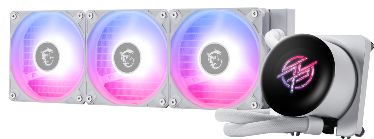 MSI - MPG CORELIQUID P13 360 -CPU Liquid Cooler-360mm Radiator-IPS 2.1"LCD Screen-Triple 120mm ARGB PWM Fans-Uni Bracket - White