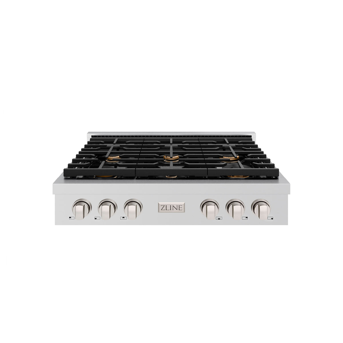 ZLINE - 36 in. Wide 6 Burner Paramount Gas Rangetop with  and Porcelain Cooktop (SRT-BR-36) - Stainless Steel