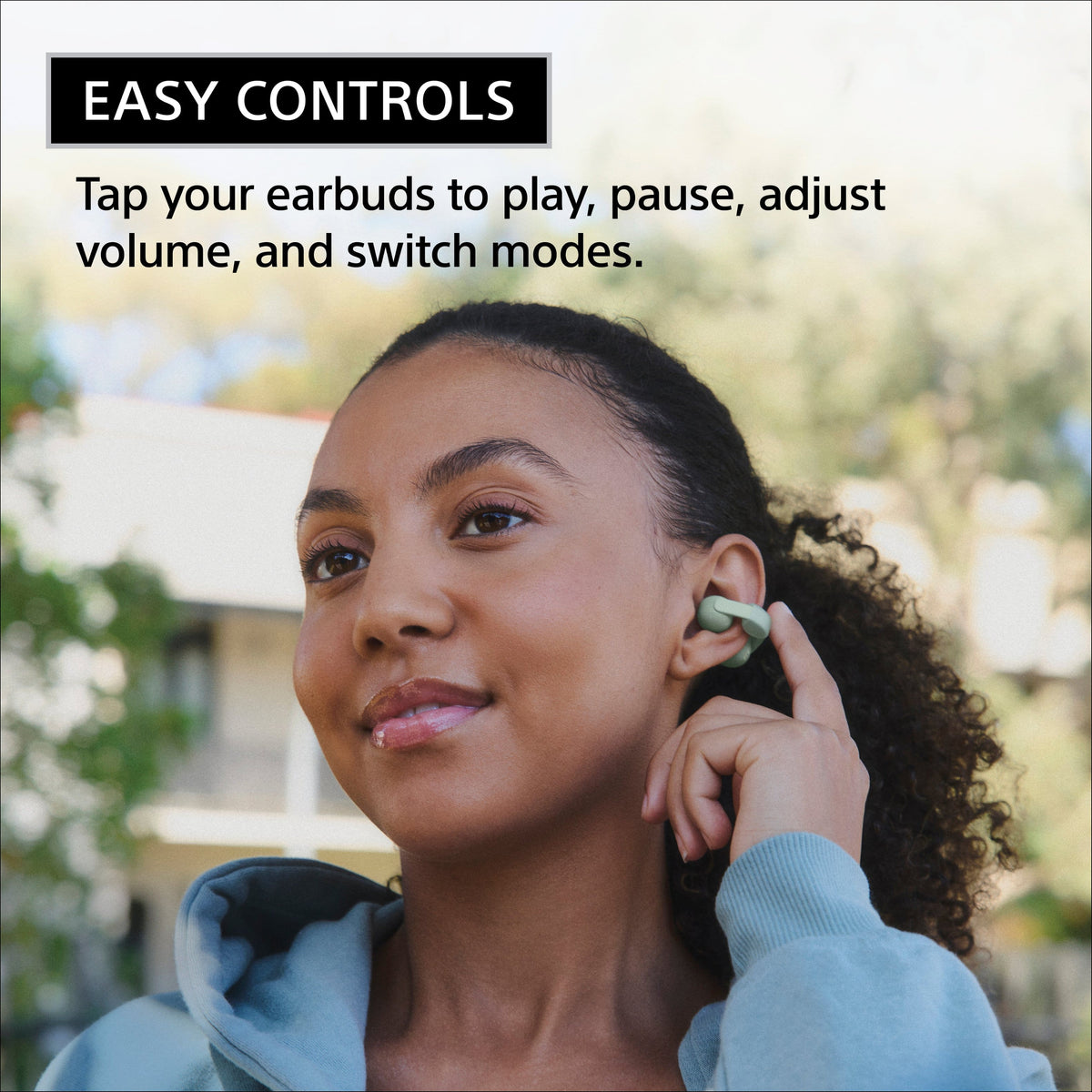 Sony - LinkBuds Clip Truly Wireless Open Earbuds - Green