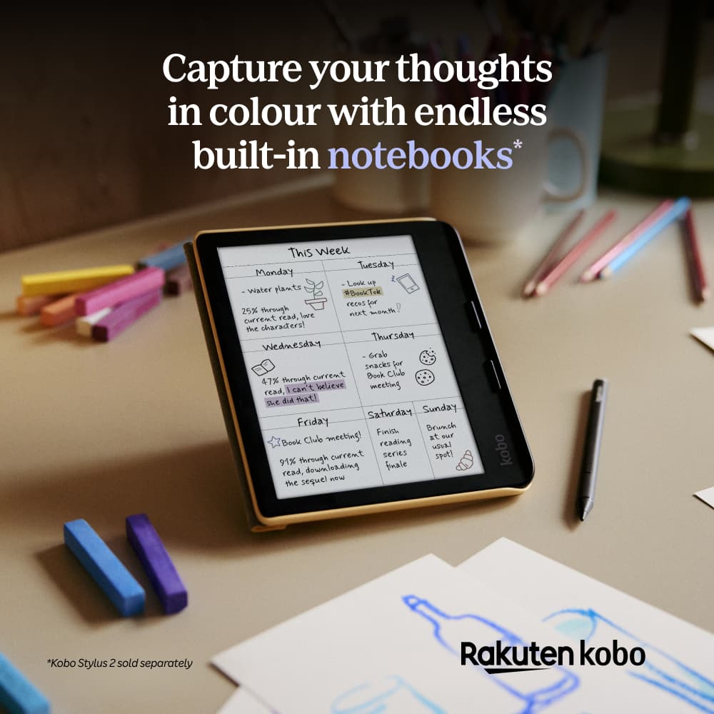 Kobo - Libra Colour | eReader | 7" Glare-Free Colour E Ink Kaleido 3 Display | Dark Mode Option | Waterproof - 2024 - Black