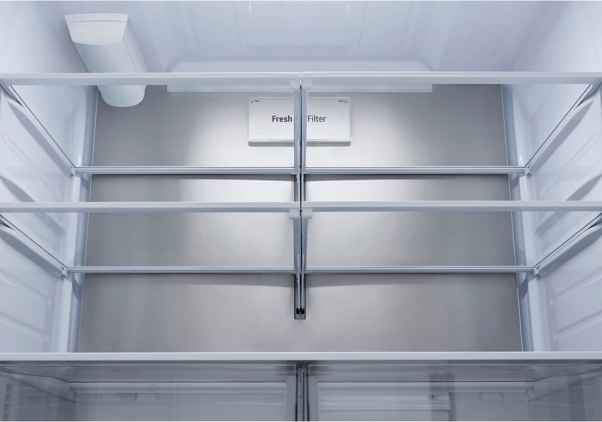 LG - 36-in Counter-Depth MAX 23.7 Cu. Ft. French Door Smart Refrigerator with Zero Clearance - Stainless Steel